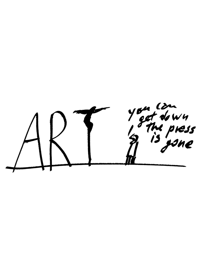 Press Is Gone, 1999 Artwork by Dan Perjovschi
