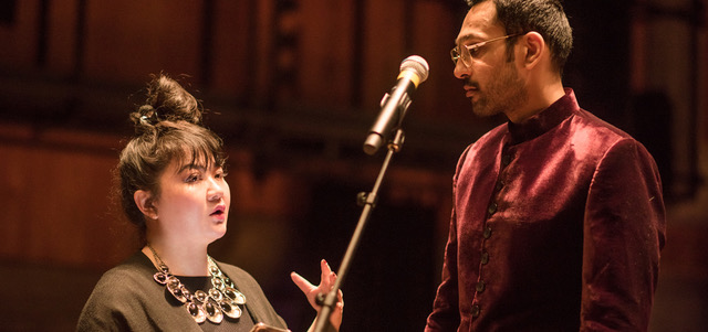 Du Yun and Ali Sethi at the dress rehearsal of the world premiere Where We Lost Our Shadows,  London Southbank Centre in January 2019