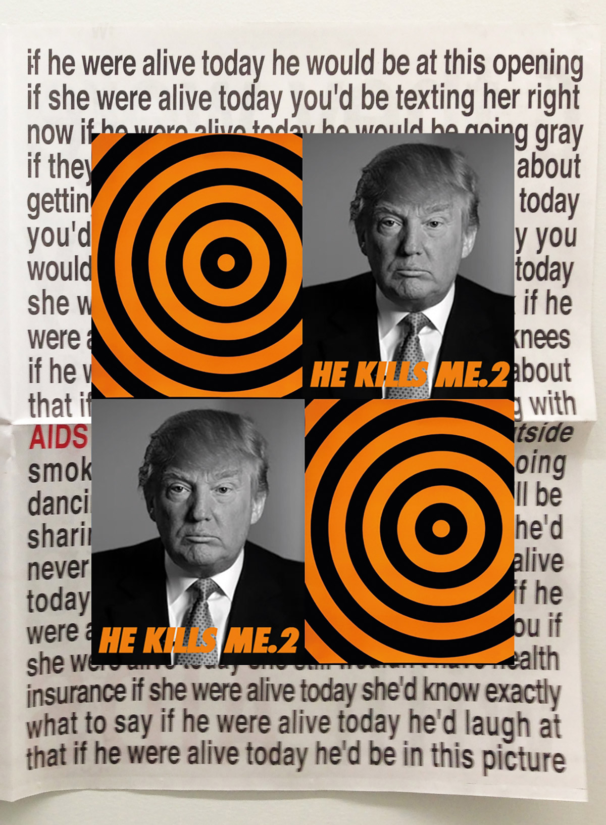untitled panel (fierce pussy #fortherecord 2013 x He Kills Me.2 #AfterDonaldMoffett 2017), digital collage, 2019