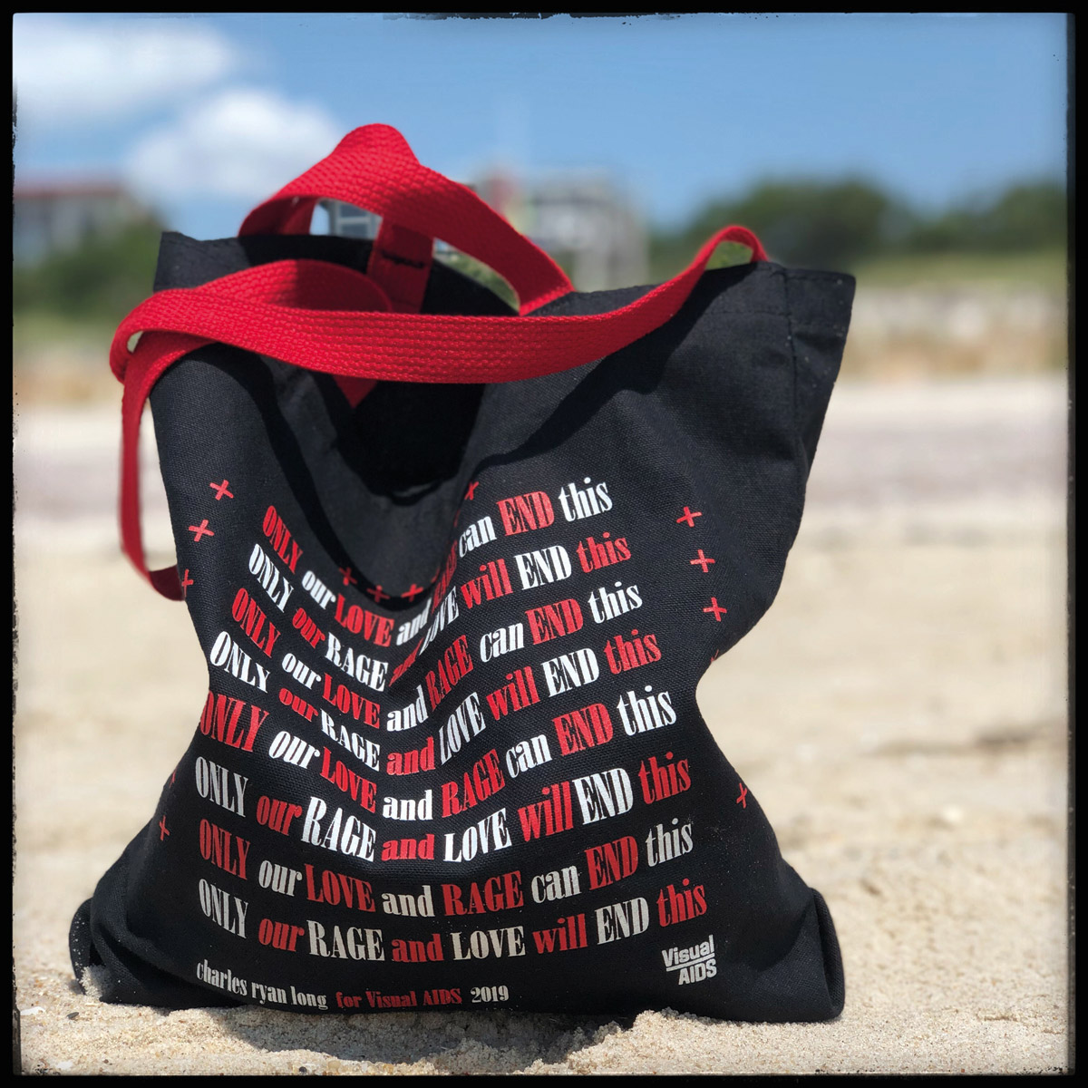 Lola Flash, Charles Long designed Tote Bag for Visual AIDS, 2019. Courtesy of Visual AIDS.