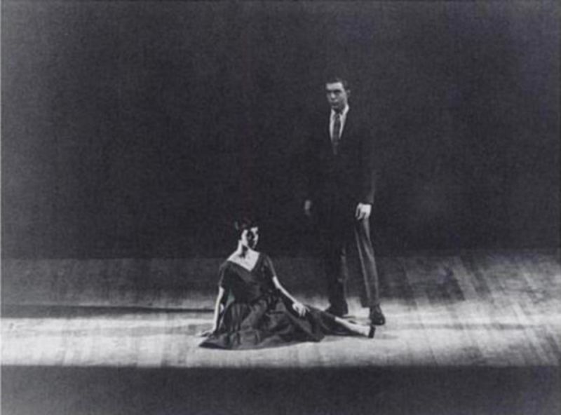 Paul Taylor, Duet, 1957. Peter Gena claims this was first made in collaboration with Robert Rauschenberg at Black Mountain College in 1954.