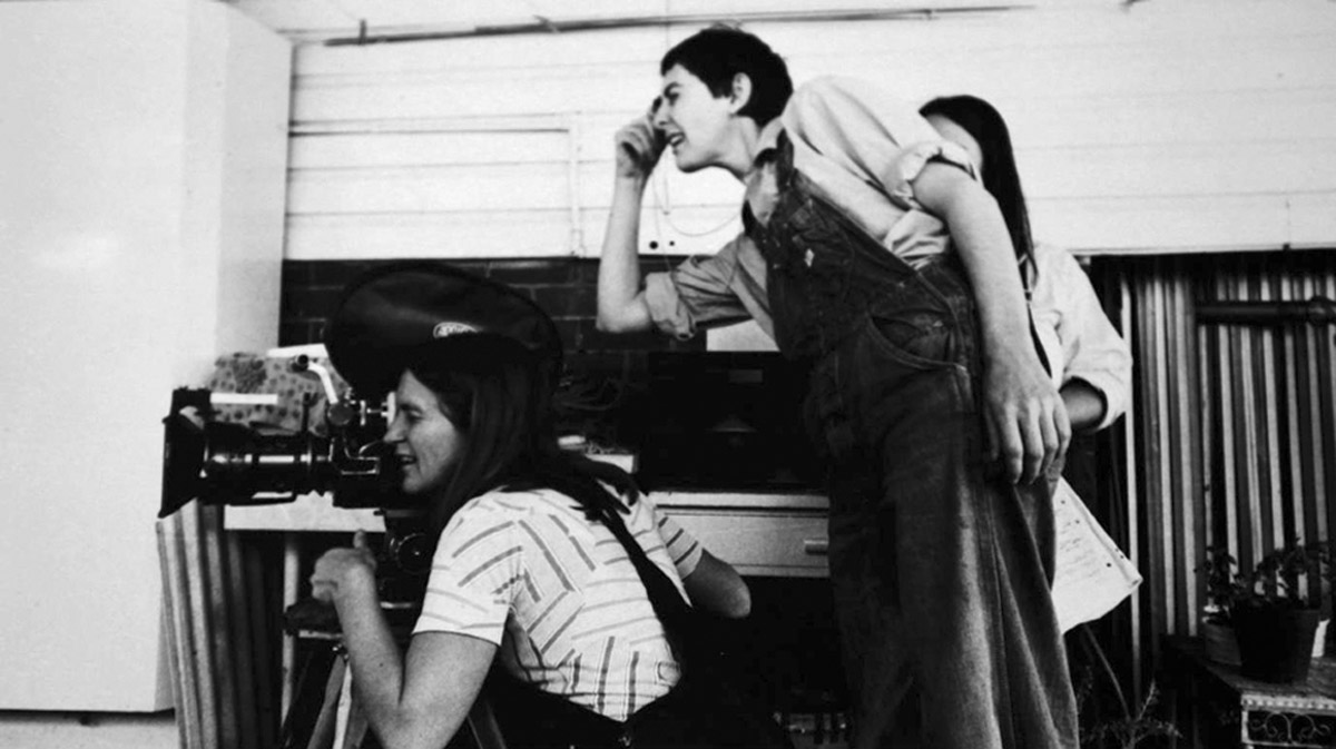 Alex Martinis Roe, It Was About Opening The Very Notion That There Was  A Particular Perspective, film still of a production shot from Elizabeth Shaffer, Margot Nash, Wendy Brady, Donna Foster, and Vic Smith,  Bread and Dripping (Sydney: Wimminsfilms, 1981), 2017.