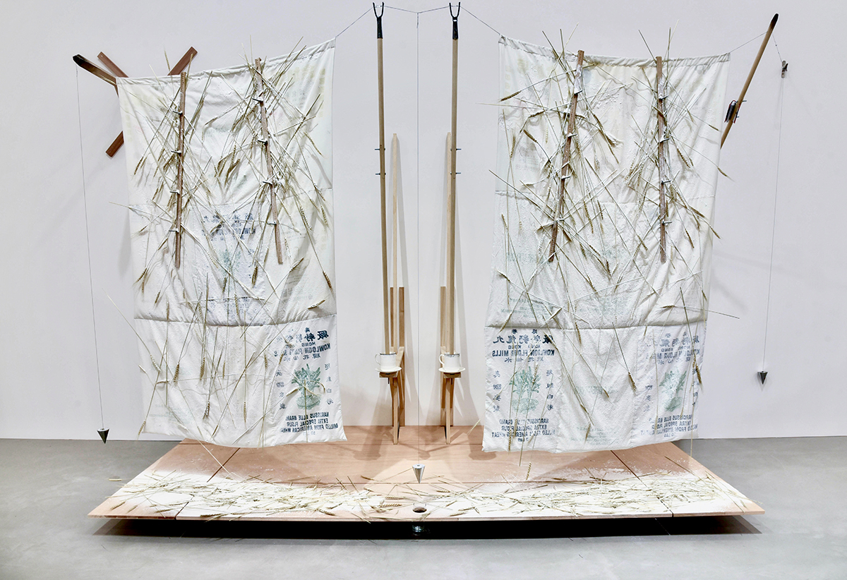 Chan Yuk-keung, Vertical Rye Field, 2021 (A recreation of 1996 original), Mixed media,  Photograph by Hong Kong Museum of Art ©HKMoA