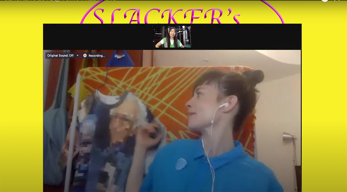 TU Lang, SLACKER'S LOVE, 2021, Livestream at FoMO Radio, Photography by screenshot livestream