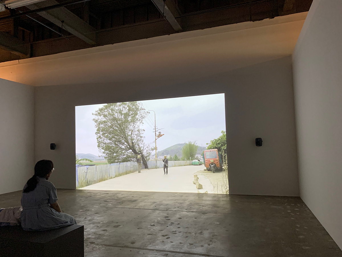 Cheng Xinhao, Stratums and Erratics, 2023-2024. Gwangju Biennale, 2024. Single-channel video, color, sound,  71 min 58 sec, Section: Polyphony, Gwangju Exhibition Hall Gallery 3. The Polyphony section displays works of artists focusing on multi-layered and multi-focused perspectives.The 