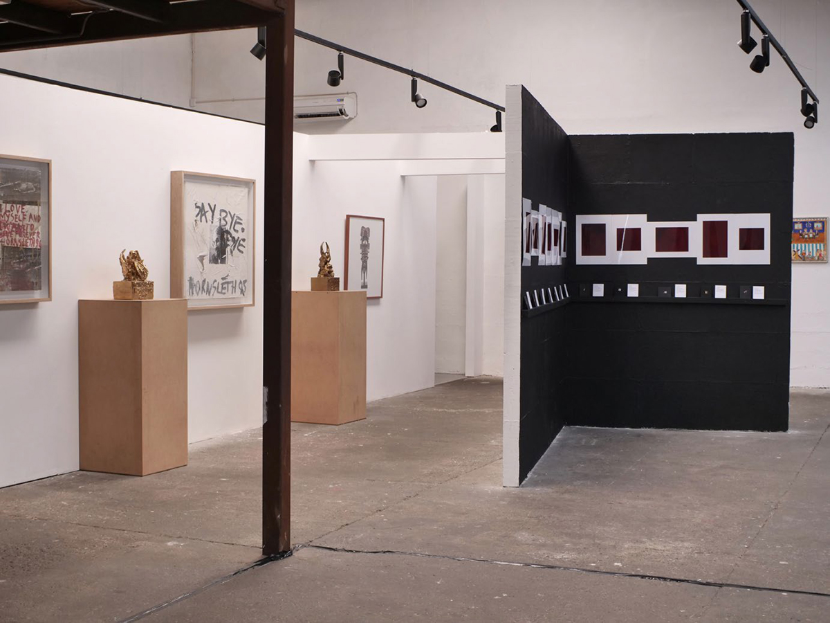 fig 2. Exhibition view from Den Politiske Kunst, Læsø Kunsthal, 2019. Courtesy Læsø Kunsthal.  Photo by Jon-Eirik Lundberg