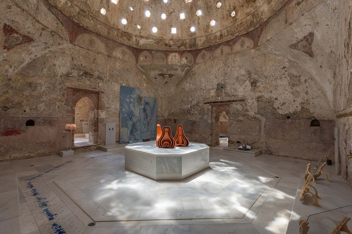 Fig. 1 Installation view, Ottoman Baths, 2023. Courtesy of Nikomachi Karakostanoglou