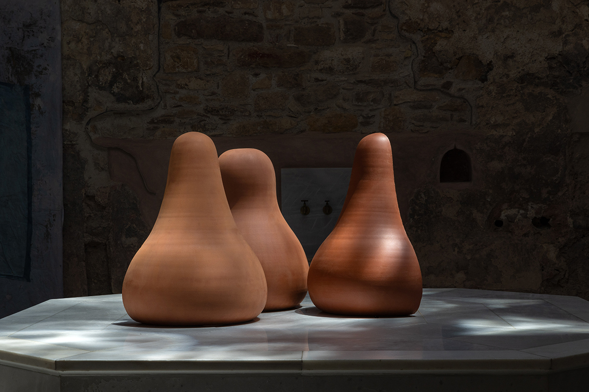 Fig. 2 Nikomachi Karakostanoglou, Cross Section, 2023, clay. Courtesy of the artist. Photo: Nikos Alexopoulos.